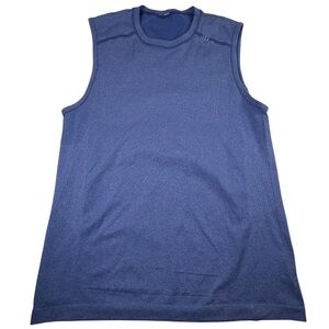 !!!!!! SOLD !!!!!! Small Blue Metal Tech Vent Stretch Sleeveless Gym